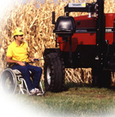 Ed Bell with modified tractor