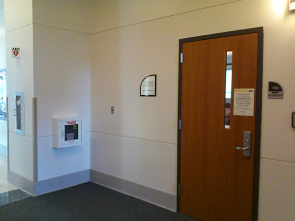 Location of MJIS 1st floor AED