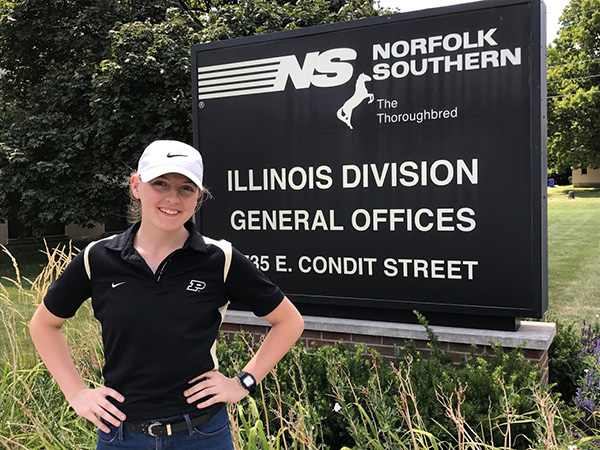 Cassie plays the trumpet for the Purdue All-American Marching Band.