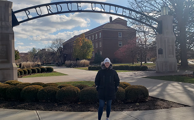 Hafdis says she chose Purdue because of its world-renown engineering program.