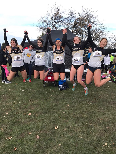 Miranda is a member of Purdue University's Running Club.