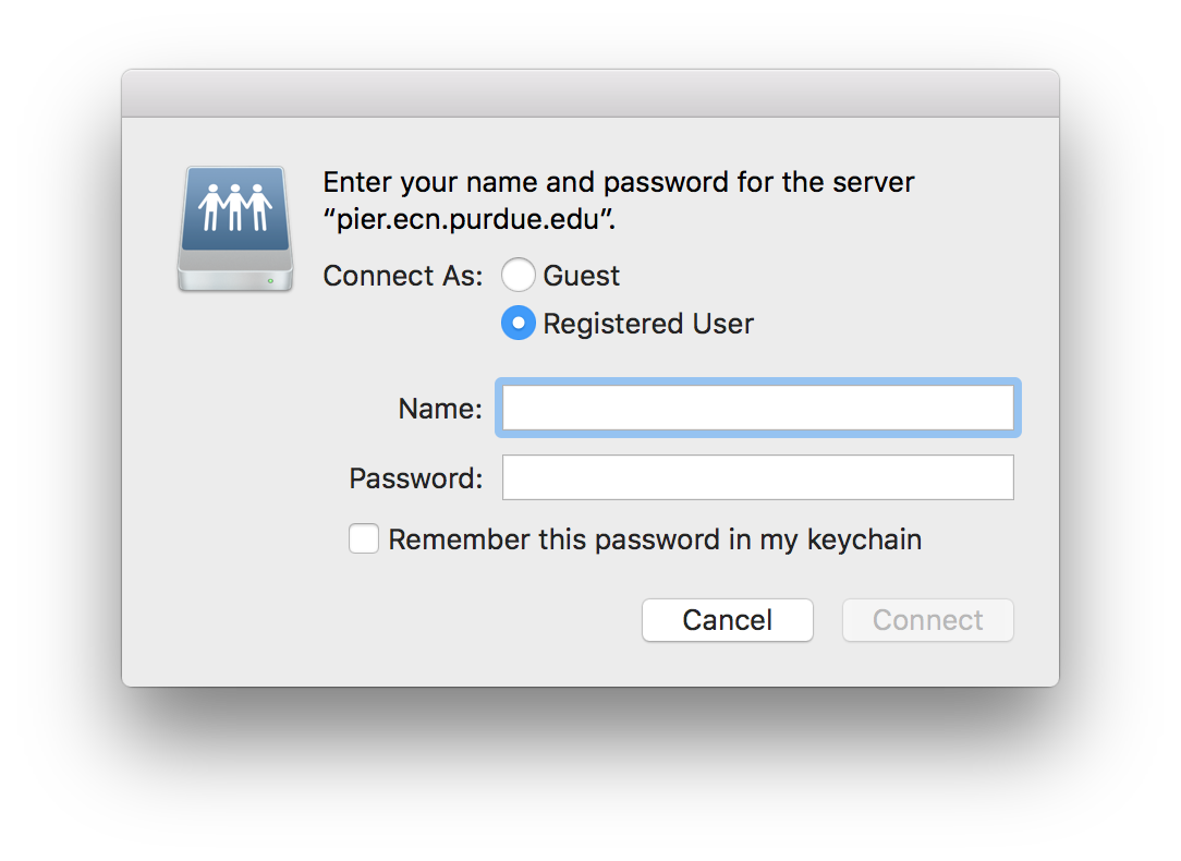 Screenshot of SMB-CIFS File System Authentication