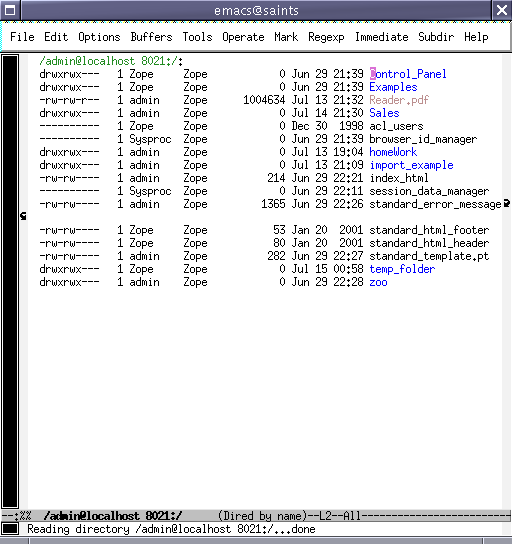 Viewing the Zope Root Folder via
        ange-ftp