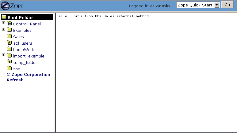 Testing an External Method