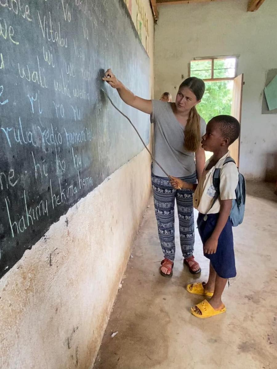 Amanda Feeley in Tanzania.